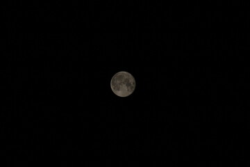 Full moon in the night sky