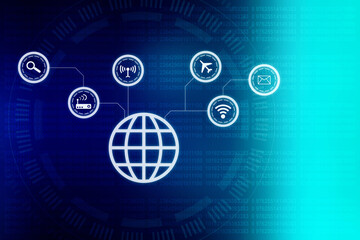 Digital Abstract technology background,2d illustration
