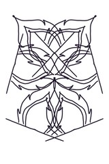 black and white owl cartoon 