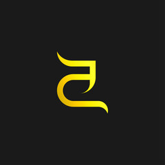 modern, minimalist and luxury letter a logo concept