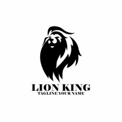 lion king animal design logo vector