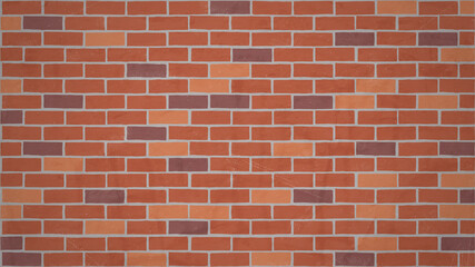 Red bricks wallpaper. Grunge style. Stylization, minimalism, decorative. 16:9 aspect ratio.