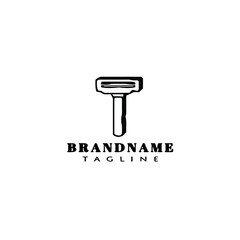 beard trimmer logo icon design template vector illustration