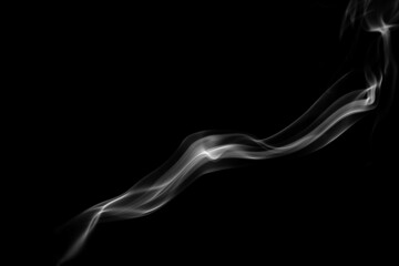 Smoke, clouds in a black background.
