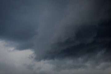 Fototapeta na wymiar Dramatic black clouds