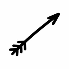 Halloween cute doodle love arrows for bow. Hand drawn vector illustration. Sweet element for greeting cards, posters, stickers and seasonal valentines day design. Isolated on white background