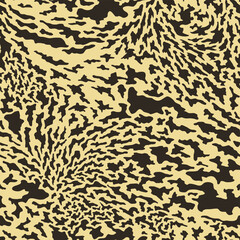 Safari camouflage texture seamless pattern. Abstract modern animal chaotic spot ornament. Vector background.