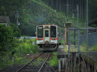 Naklejka premium 三重県 伊勢奥津駅