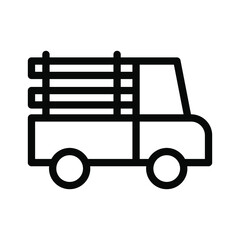 pickup truck line icon illustration vector graphic