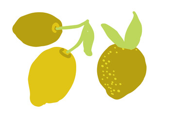 Lemon Cute Fruit Icon isolated on white background