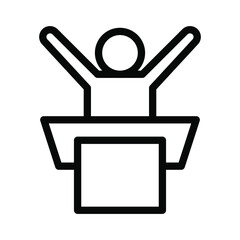 success line icon illustration vector graphic