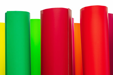 Plotter film. adhesive colored films. Material for advertisers.