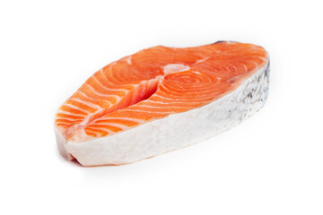 Large piece of fresh tasty salmon
