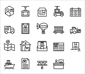 delivery icon set