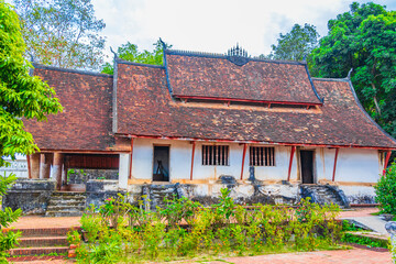 Wat Siphoutthabat Thippharam old buddhist temple in Luang Prabang Laos.