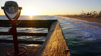 sunset on the pier