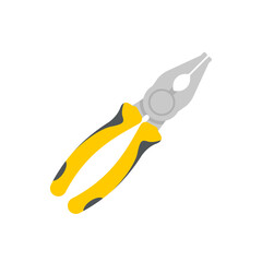 Hand tools vector. Steel pliers for pinching workpieces and cutting wires