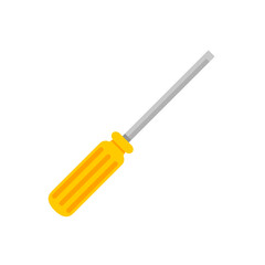 Fototapeta premium Hand tools vector. yellow Phillips screwdriver For screwing the screws to assemble wooden pieces.