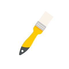 Hand tools vector. The wooden brush has soft bristles. for painting the wall