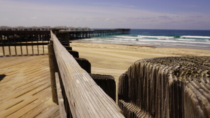 wooden pier on the beach