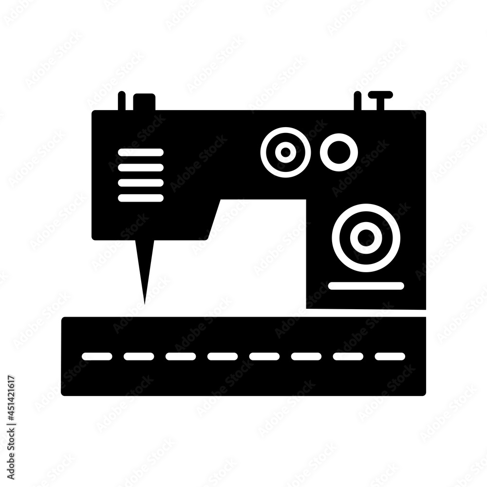 Sticker Unique Machine Vector Glyph Icon