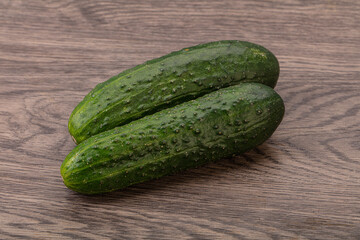 Ripe organic natural green cucumber