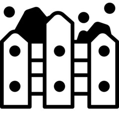 fence glyph icon