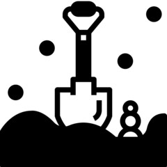 shovel glyph icon