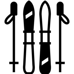 ski glyph icon