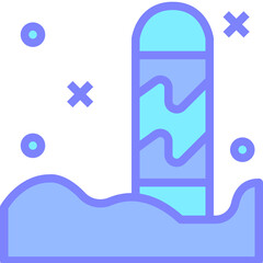 snowboard gradient icon