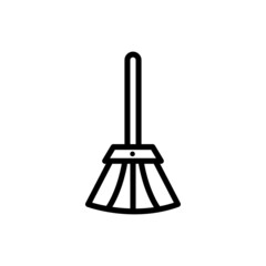 broom icon vector  for your design elements