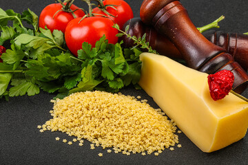 Raw Italian pasta - Stelline for cooking