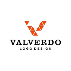 A bold and masculine logo about the letter V designed from a triangle.
EPS 10, Vector.