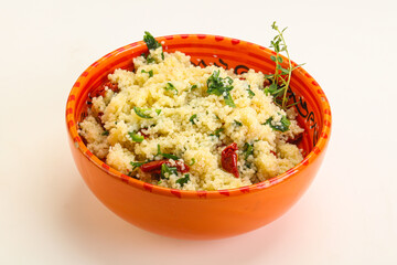 Vegetarian uisine - couscous with vegetables