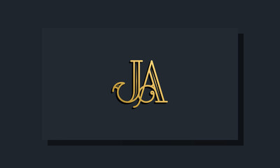 Minimal Inline style Initial JA logo.