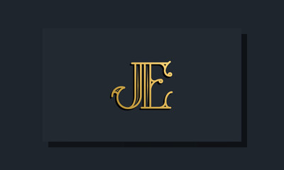 Minimal Inline style Initial JE logo.