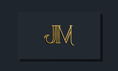 Minimal Inline style Initial JM logo.