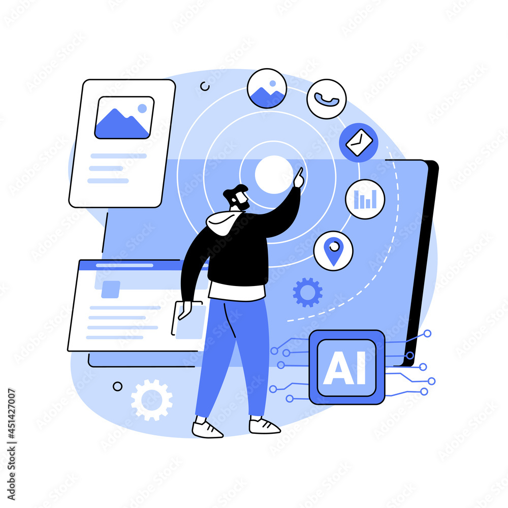 Canvas Prints intelligent interface abstract concept vector illustration.