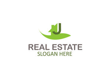 Green Letter J Logo Real Estate Design