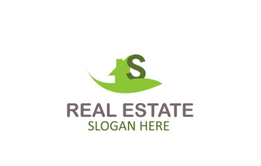 Green Letter S Logo Real Estate Design