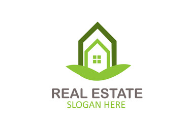 Green Letter Logo Real Estate Design