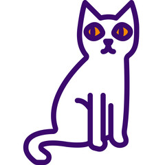 cat one color icon