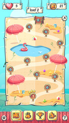 Hello Summer the puzzle game level map