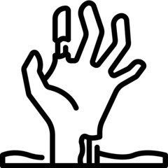 zombie line icon