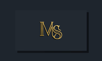 Minimal Inline style Initial MS logo.