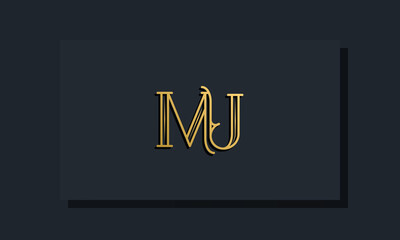 Minimal Inline style Initial MU logo.