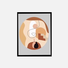 Modern minimalist abstract aesthetic illustrations