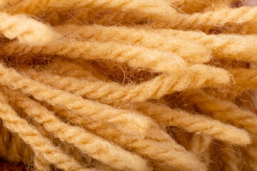 natural hemp fiber ropes background.