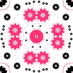 seamless floral pattern mechanical settings