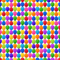 Bright Abstract Seamless Pattern of Colorful Rainbow Figures Ellipses on White Backdrop for Packaging, Pack Paper, Wrapping Paper.